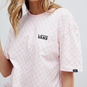 Vans pink checkered shirt